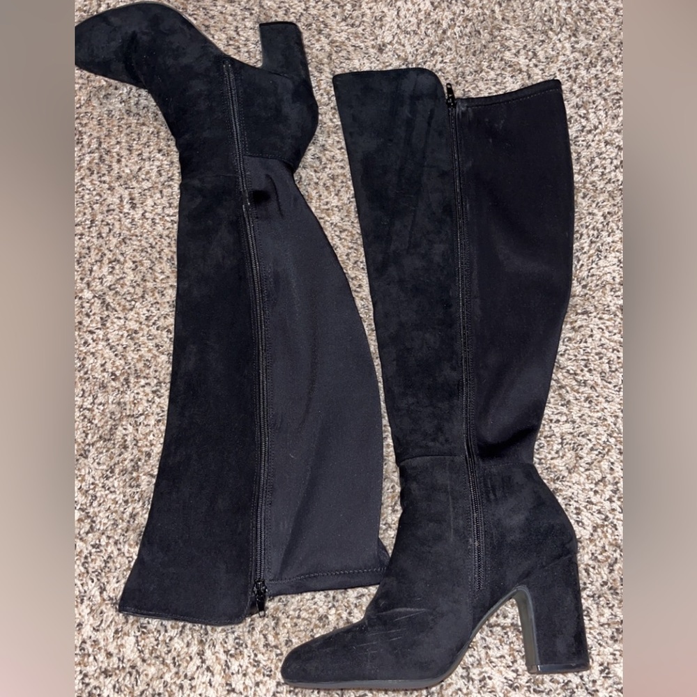 Knee High Black Heel Boots